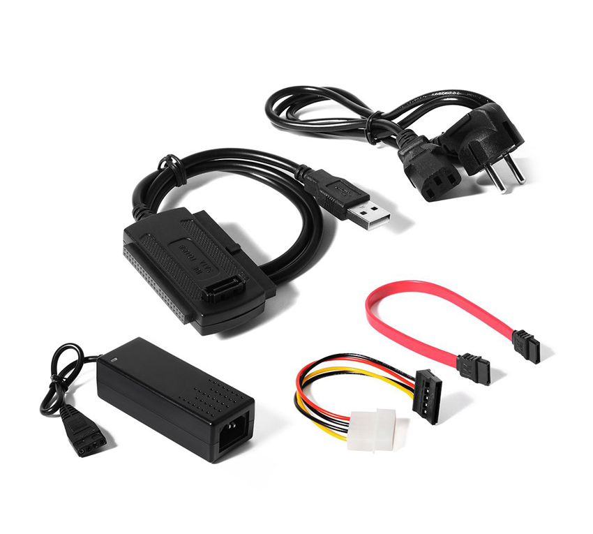 POWERTECH Converter USB 2.0 σε IDE & SATA CAB-U122, με τροφοδοσία, 0.8m -κωδικός CAB-U122