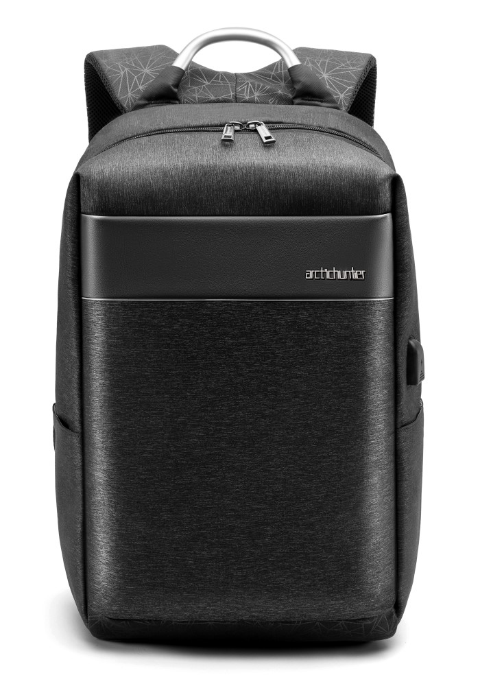 ARCTIC HUNTER τσάντα πλάτης B00218-BK με θήκη laptop 15.6", μαύρη -κωδικός B00218-BK