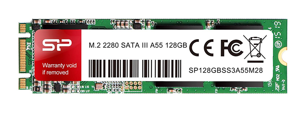 SILICON POWER SSD A55, 128GB, M.2 2280, SATA III, 560-530MB/s -κωδικός SP128GBSS3A55M28