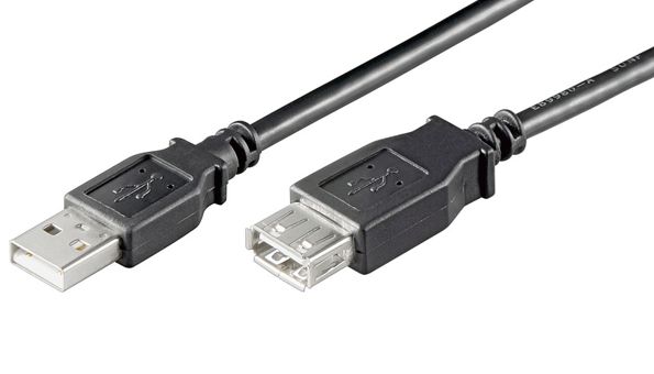 GOOBAY καλώδιο προέκτασης USB 93599, αρσενικό σε θηλυκό, 1.8m, μαύρο -κωδικός 93599