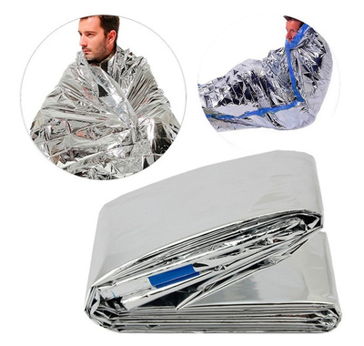 Θερμική κουβέρτα εκτάκτου ανάγκης AG404, 130 x 210cm, ασημί