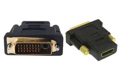POWERTECH αντάπτορας HDMI θηλυκό σε DVI 24+1 αρσενικό ADA-H003, μαύρος