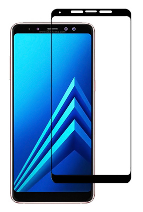 POWERTECH Tempered Glass 5D Full Glue για Samsung A8 Plus 2018, Black