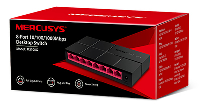 MERCUSYS Desktop Switch MS108G, 8x 10/100/1000 Mbps, Ver. 1
