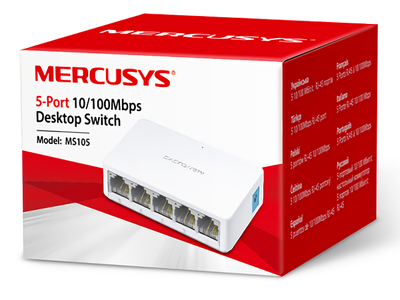 MERCUSYS Desktop Switch MS105, 5x 10/100 Mbps, Ver. 2