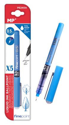 MP στυλό διαρκείας, καλλιγραφίας PE240A, 0.5mm, μπλε