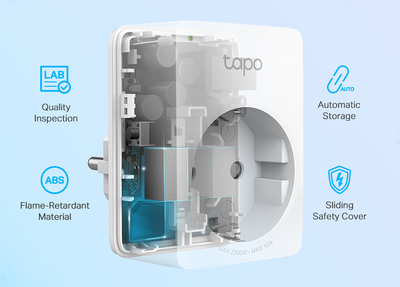 TP-LINK smart αντάπτορας ρεύματος TAPO-P100, Wi-Fi, bluetooth, Ver. 1.0
