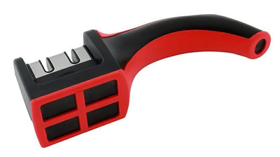 Ακονιστήρι μαχαιριών AG422B, 2 επιπέδων, μαύρο-κόκκινο