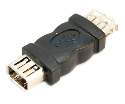 POWERTECH αντάπτορας USB θηλυκό σε θηλυκό CAB-U019, μαύρος