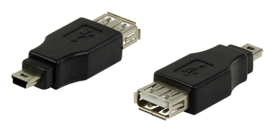 POWERTECH αντάπτορας USB σε USB Mini CAB-U141, μαύρος