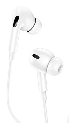 USAMS earphones με μικρόφωνο EP-41, Lightning, Φ10mm, 1.2m, λευκά