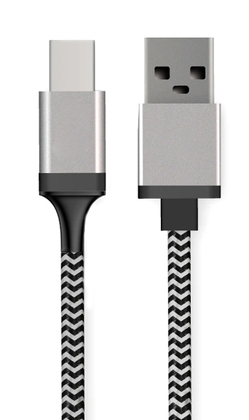 POWERTECH καλώδιο USB σε USB-C CAB-U130, 8mm tip, 25W, 1.5m, μαύρο-γκρι