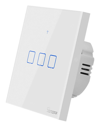 SONOFF smart διακόπτης ΤΧ-T2EU3C, αφής, Wi-Fi, τριπλός, λευκός