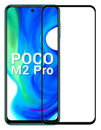 POWERTECH Tempered Glass 5D, full glue, Xiaomi Poco M2 Pro 2020, μαύρο