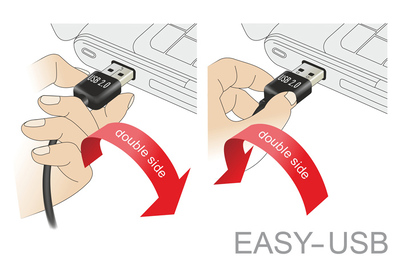 POWERTECH καλώδιο USB σε USB Micro CAB-U132, 90°, Easy USB, 0.5m, μαύρο