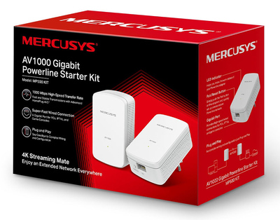 MERCUSYS Powerline MP500 Kit, AV1000 Gigabit, Ver: 1.0