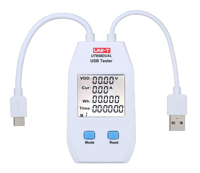 UNI-T USB συσκευή ελέγχου καλωδιώσεων UT658DUAL, Type A, Type C