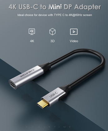 CABLETIME αντάπτορας USB-C σε Mini DisplayPort CT-CMMDP, 4K/60Hz, μαύρος