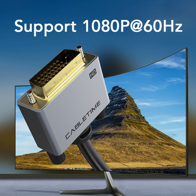 CABLETIME καλώδιο HDMI σε DVI PH241G, 1080p/60Hz, 1m, μαύρο