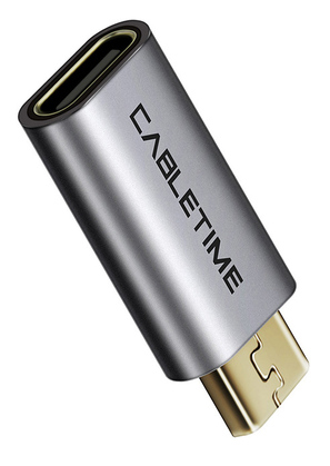 CABLETIME αντάπτορας micro USB σε USB-C CT-CFMCB, 480Mbps, γκρι