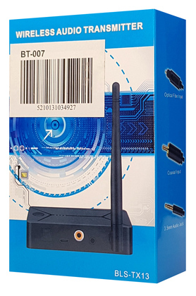 Bluetooth 5.0 Audio Transmitter BT-007, 3.5mm, RCA, Toslink