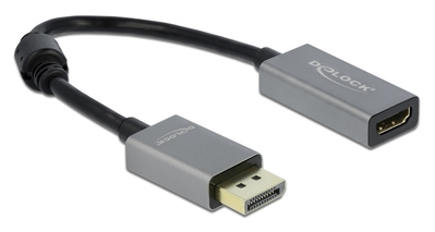 DELOCK αντάπτορας DisplayPort 1.4 σε HDMI 66436, 4K/60Hz, active, γκρι