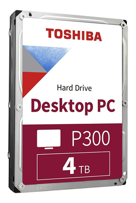 TOSHIBA Σκληρός Δίσκος P300 HDWD240, 4TB, 3.5", 128MB, 5400RPM, SATA III