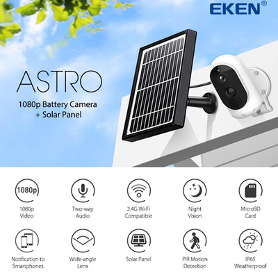 EKEN smart ηλιακή κάμερα ASTRO, Full HD, WiFi, PIR, IP65, micro SD