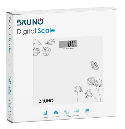 BRUNO ψηφιακή ζυγαριά BRN-0055, έως 180kg, λευκή