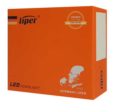 LIPER LED φωτιστικό LP-COB7B, 7W, χωνευτό, 4000K, Φ9.8, λευκό