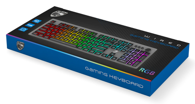 ROAR gaming πληκτρολόγιο RR-0007, ενσύρματο, RGB, ασημί