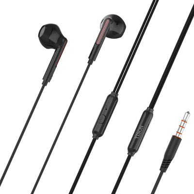 YISON earphones με μικρόφωνο X4, 3.5mm σύνδεση, Φ14mm, 1.2m, μαύρα