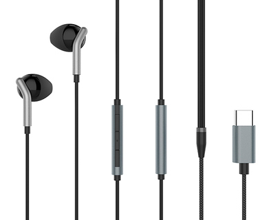 YISON earphones με μικρόφωνο X6, USB-C σύνδεση, Φ12mm, 1.2m, μαύρα