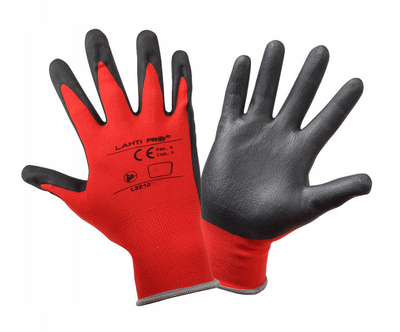 LAHTI PRO γάντια εργασίας L2212, αντοχή σε υγρά, 10/XL, κόκκινο-μαύρο