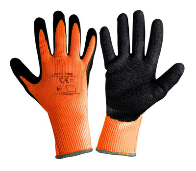 LAHTI PRO γάντια εργασίας L2508 προστασία ψύχους, 10/XL, πορτοκαλί-μαύρο