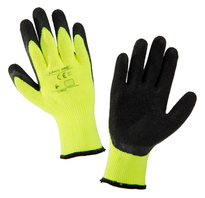 LAHTI PRO γάντια εργασίας L2504, προστασία ψύχους, 8/M, κίτρινο-μαύρο