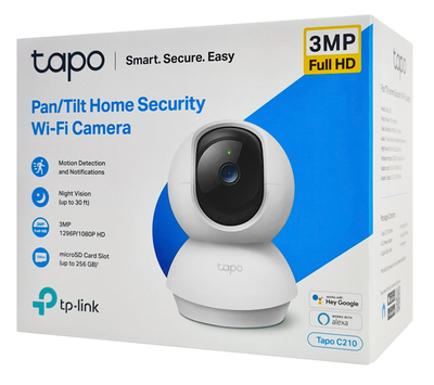 TP-LINK smart camera Tapo-C210, Full HD, Pan/Tilt, two-way audio, V. 1.0