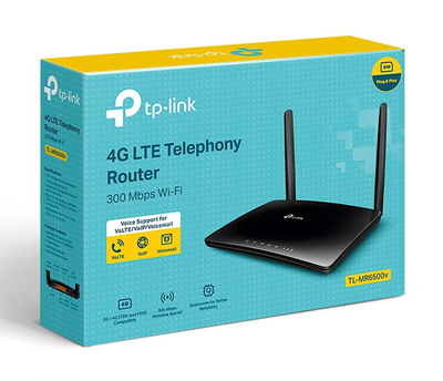 TP-LINK Wireless N Telephony Router TL-MR6500V, 4G LTE, 300Mbps, V. 1.20
