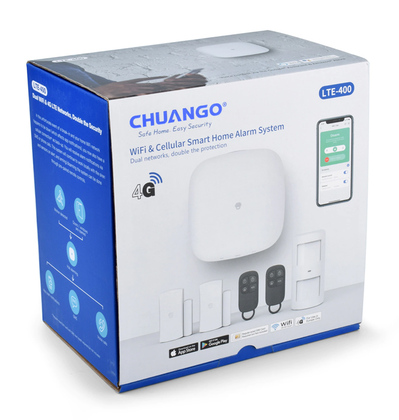 CHUANGO ασύρματο σύστημα συναγερμού LTE-400, WiFi & 4G LTE