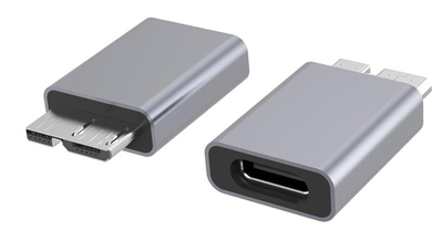POWERTECH αντάπτορας USB 3.0 Micro B σε USB-C PTH-067, 5Gbps, γκρι