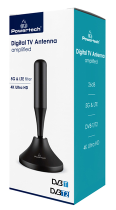 POWERTECH ψηφιακή κεραία PT-1007, 5G & LTE, DVB-T/T2, 4Κ, 26dB