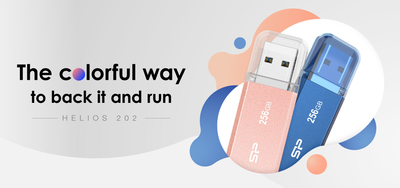 SILICON POWER USB Flash Drive Helios 202, 64GB, USB 3.2, μπλε