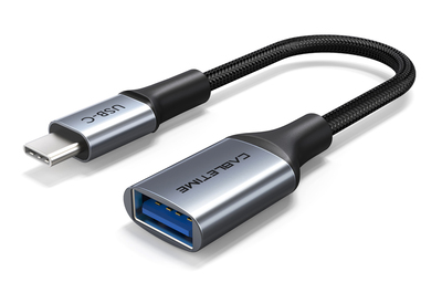 CABLETIME καλώδιο USB-C σε USB CMAF3, 1.5A, 5Gbps, 0.15m, μαύρο