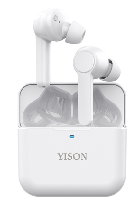 YISON earphones με θήκη φόρτισης T5, True Wireless, Φ6mm, λευκά