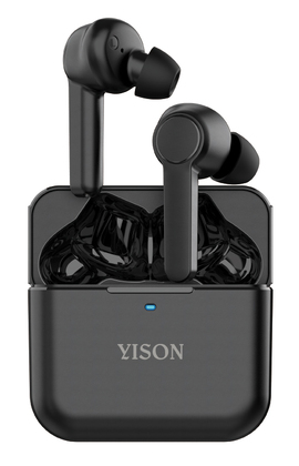 YISON earphones με θήκη φόρτισης T5, True Wireless, Φ6mm, μαύρα