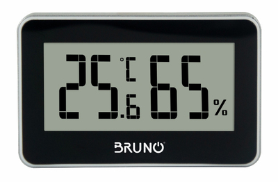BRUNO ψηφιακό θερμόμετρο & υγρασιόμετρο BRN-0081, °C & °F, λευκό