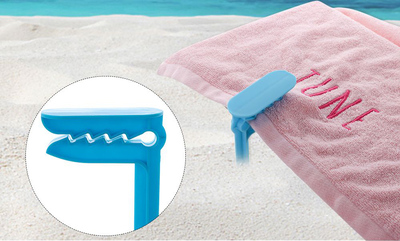 Μανταλάκια εδάφους SUMM-0005 για πετσέτα παραλίας, μπλε, 4τμχ