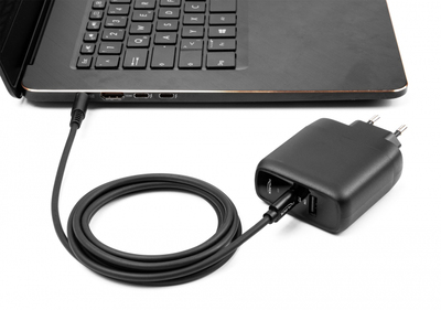DELOCK καλώδιο τροφοδοσίας 87977, USB-C σε 5.5x2.1mm, 1.5m, μαύρο