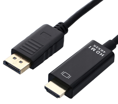 POWERTECH καλώδιο DisplayPort σε HDMI PTH-076, 4K/30Hz, 2m, μαύρο