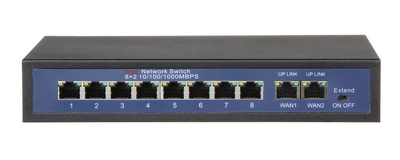 LONGSE PoE switch HT812, 8x LAN port & 2x WAN port, 10/100/1000Mbps